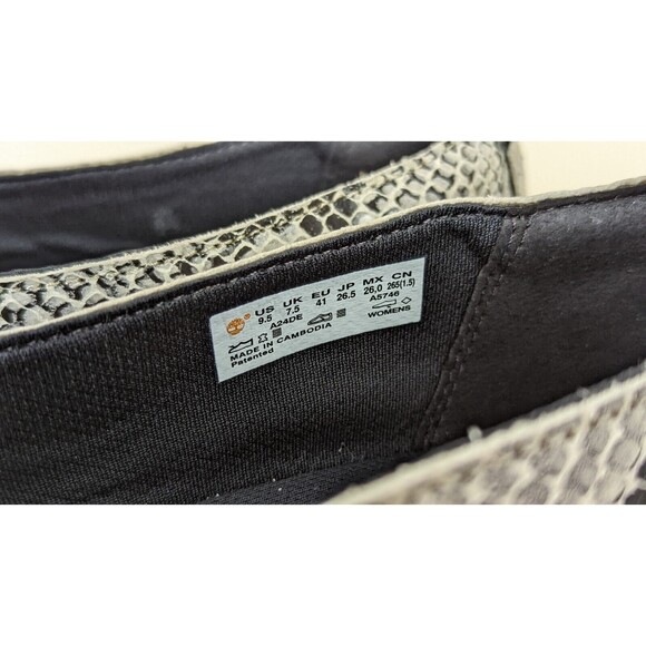 Timberland Barcelona Bay Slip On Espadrille Womens 9.5M Python Leather Shoes NWB - Picture 4 of 10